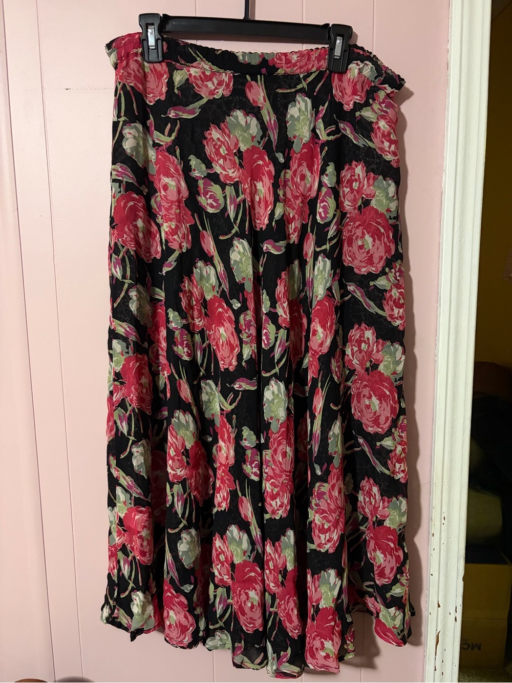 Black double sided Maxi Skirt